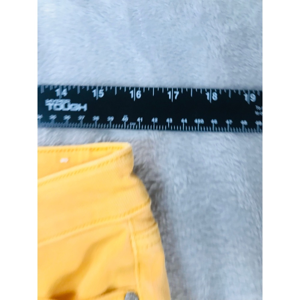Talbots Jeans WOMEN 10 Yellow Straight Leg Crop Jean Mustard Mid Rise Stretch - Picture 8 of 10